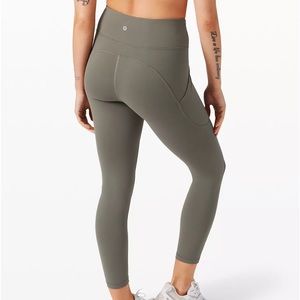 Lululemon Invigorate High-Rise Tight 25" leggings grey sage